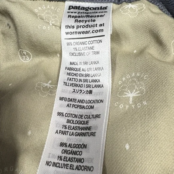 Patagonia Women's 24 Organic‎ Cotton Everyday Cords 'Slim Fit' Smolder Blue NWT - Picture 3 of 11